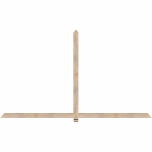 Ekena Millwork Eugene Smooth Timber Gable Bracket, Douglas Fir, 108"W x 63"H x 1 1/2"D x 3 1/2"F, 14/12 Pitch GBW108X63X0204EUG00SDF - main